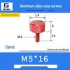 Knurled Aluminum Alloy Hand-Tightening Knob - M3M4M5M6M8 Sizes.