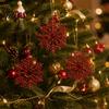 Christmas Ornaments for Porch Decorations 3Pcs Tree Snowflakes Ornaments, 10cm Glitter Hanging Plastic Snowflake Festive Atmosphere Winter Wonderland