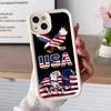USA America Flag Thicken TPU Mobile Phone Case for iPhone 17 16 15 14 13 12 11 Air Pro Max Plus Colorful Cover