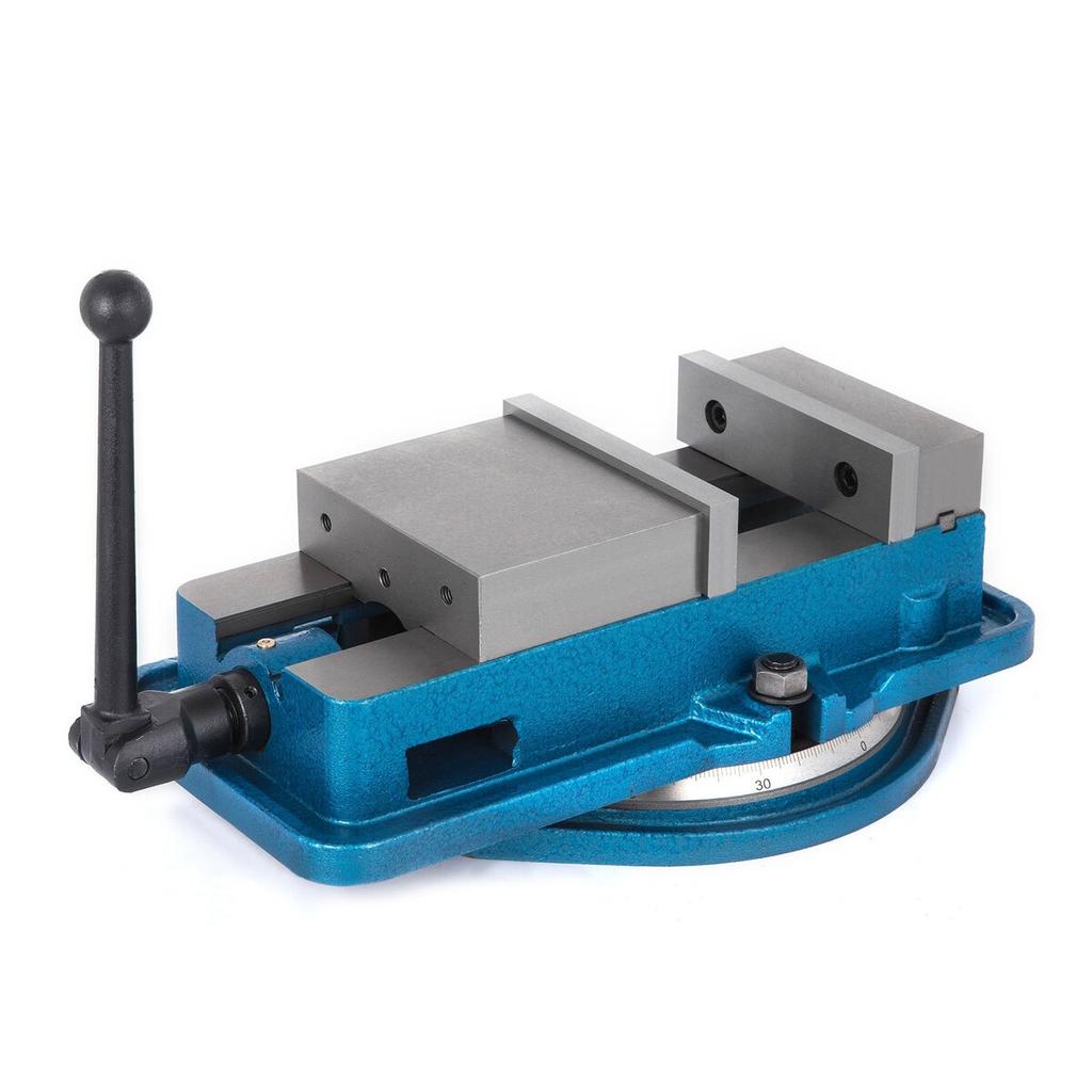 Precision Milling Machine Vise 5 Inch Accu Lock Swivel Base Clamping Vise 360 Degrees Scale Bench Vice Clamp 125mm Width for Milling Drilling Machine