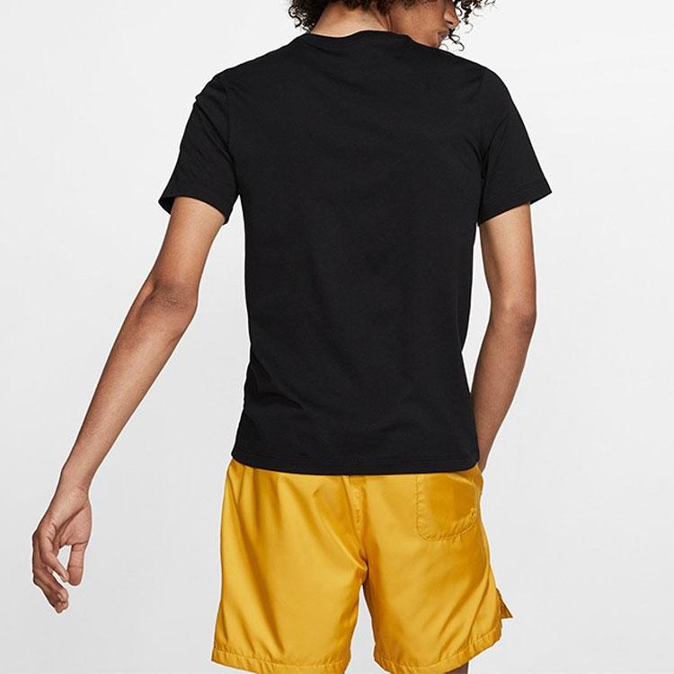 Nike Seasonal Statement 6 Large Logo Dri-Fit Knit Crew Neck Short Sleeve T-Shirt Men Tops Black BQ0691-010