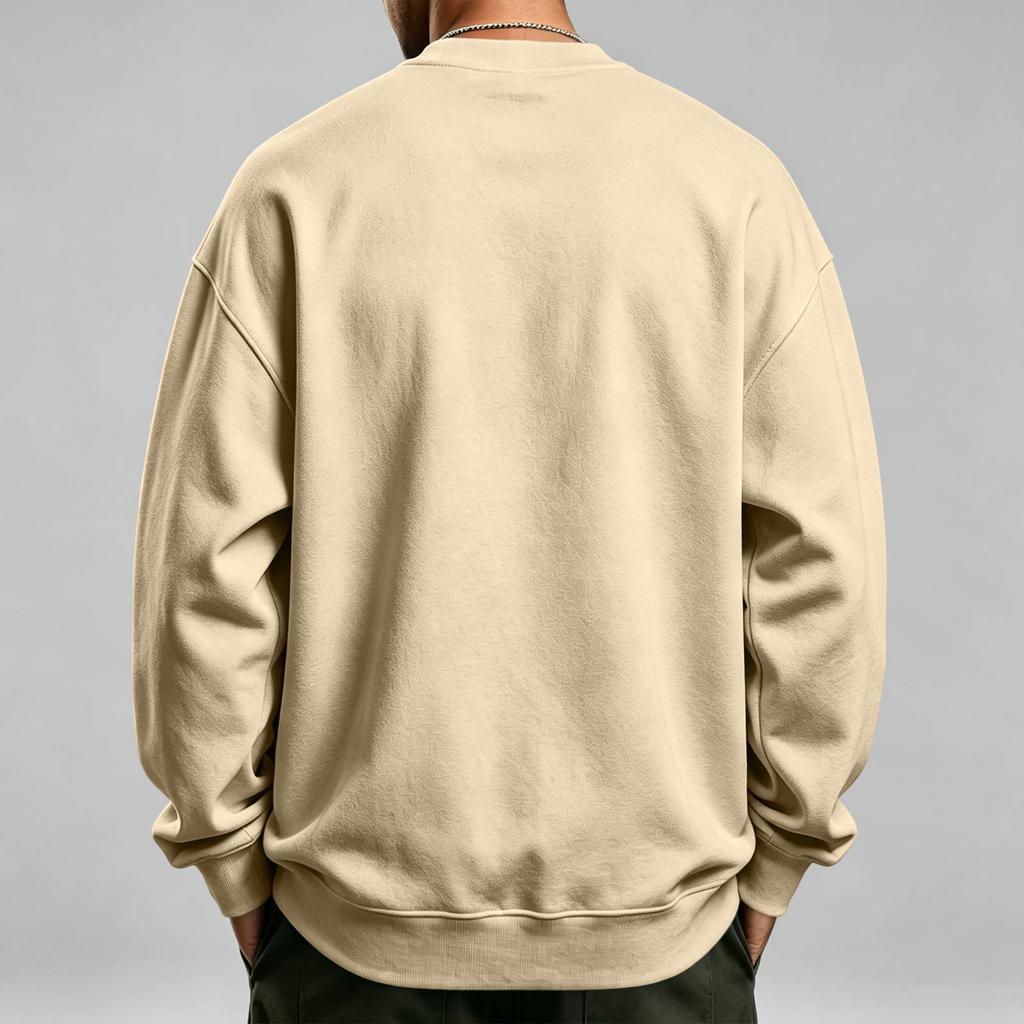Men's Neck Long Sleeve Sweatshirt Pullover for Casual Everyday Wear