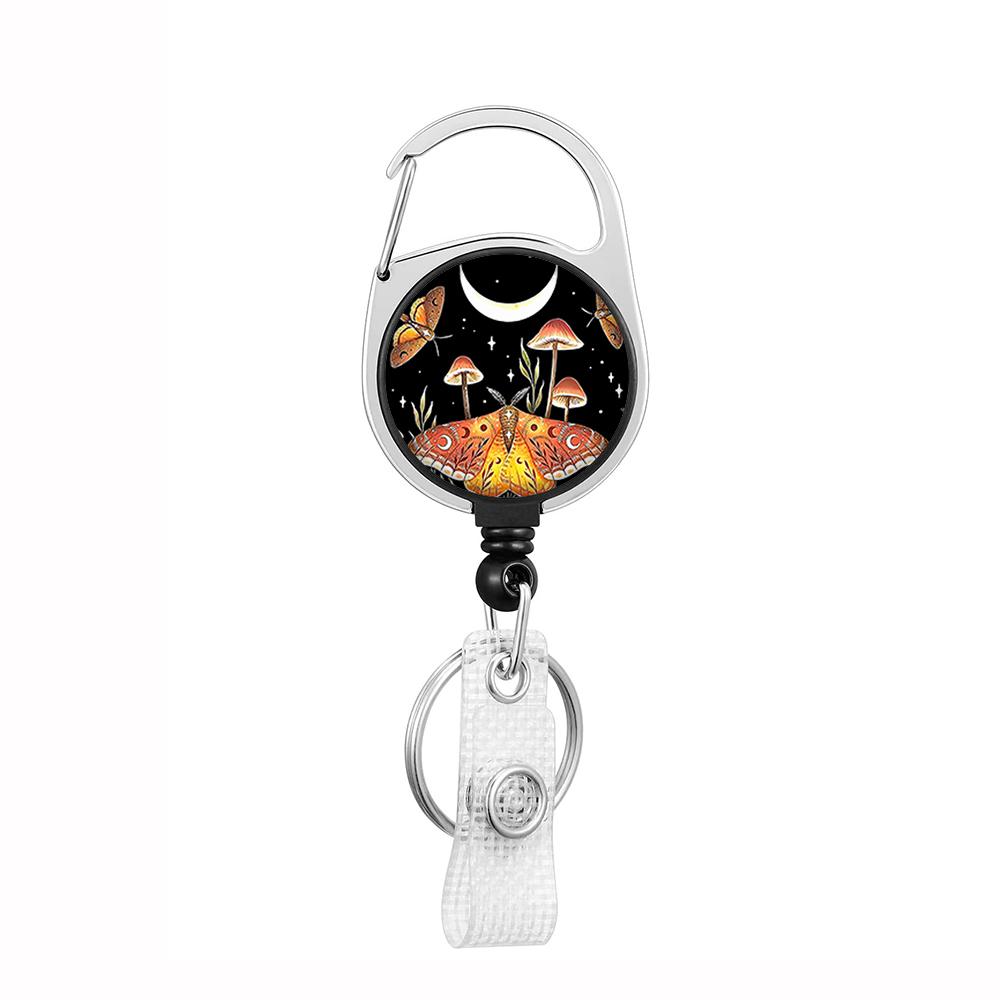 Plant Flowers Clip Lanyards ID Badge Holder Porta Credencial Lanyards Keychain Badge Reel Nurse Retractable Wholesale