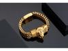 New Men's Retro Lion Head Stainless Steel Bracelet