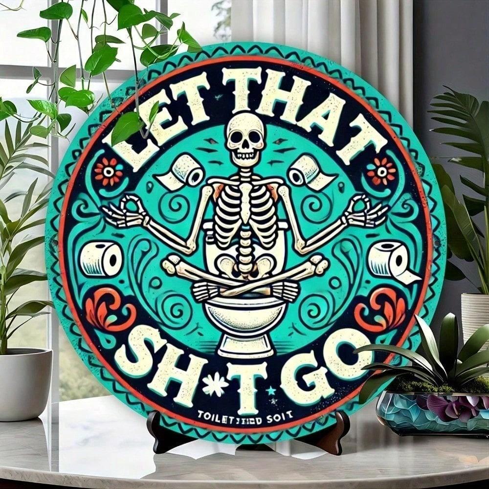 

Vikuvu Retro Round Metal Sign 8x8 Inch Funny Inspirational Quote Wall Art Decor for Home Bar Cafe Garage різнокольоровий