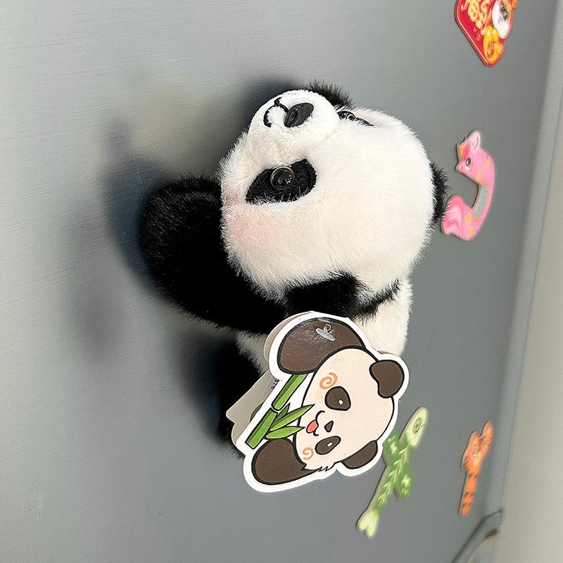 Adorable Panda Snap Bracelet & Magnet Plush Doll Gift for Kids