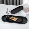 Elegant Oval Metal Decorative Tray Jewelry & Key Storage Tray Dish Plate Tea Fruit Serving Trays Cosmetics Organizer Bathroom