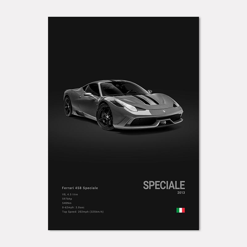 Famous Cars 812 458 296 Canvas Wall Art Print Poster 599XX SP3 F8 Decoration Mural Modern Home Decor Birthday Gift Unframed