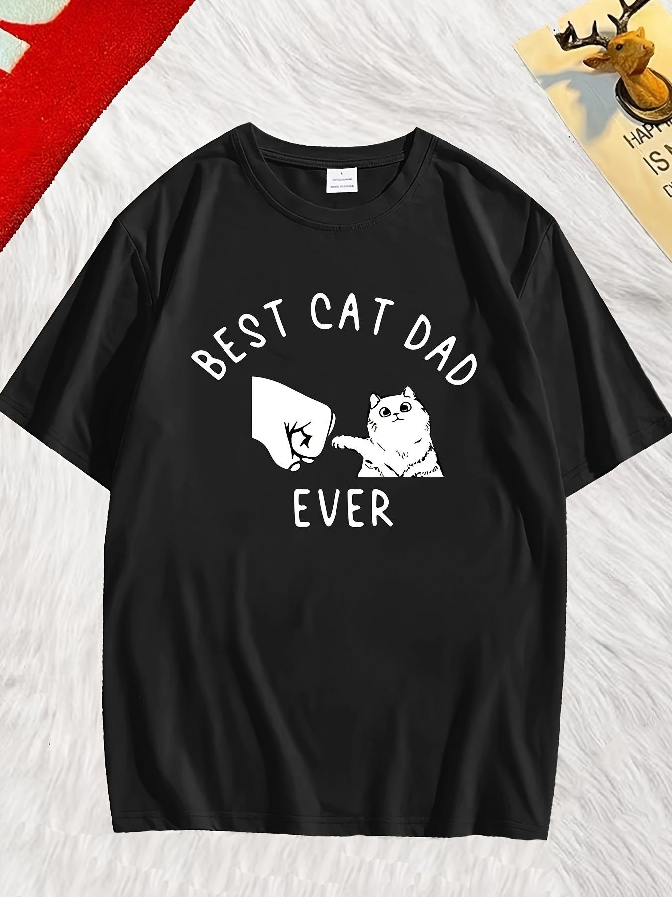 

Best Cat Dad Print Men s Short Sleeve Casual Crew Neck T-shirt, T-shirt, Comfortable Breathable T-shirt Ever - Men s Summer C... S разноцветный