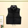 Moda invernale caldo gilet con cerniera Parka donna moda strada colletto alla coreana gilet senza maniche con cerniera cappotto parka in cotone da donna