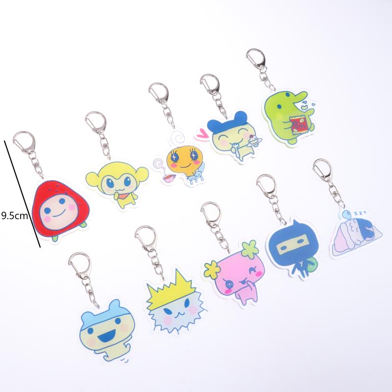 Acrylic Gogo Tamago Q Version Mobile Phone Chain Mametchi Kuchipatchi Mimitchi Gozarutchi Key Chain Cell Phone Pendant Gifts