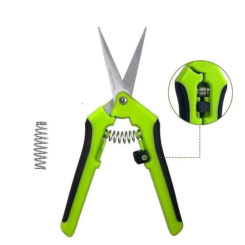 

Садовые ножницы из нержавеющей стали для обрезки цветов, обрезки фруктов, обрезки винограда, прямые садовые ножницы для обрезки цветов розовый