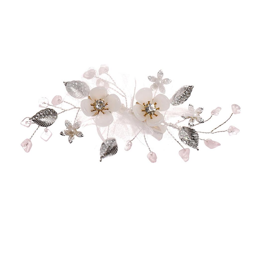 Silk Flower Hair Comb for Elegant Updos and Half-Up Styles Durable Hand-made Design for Weddings Parties Daily Use