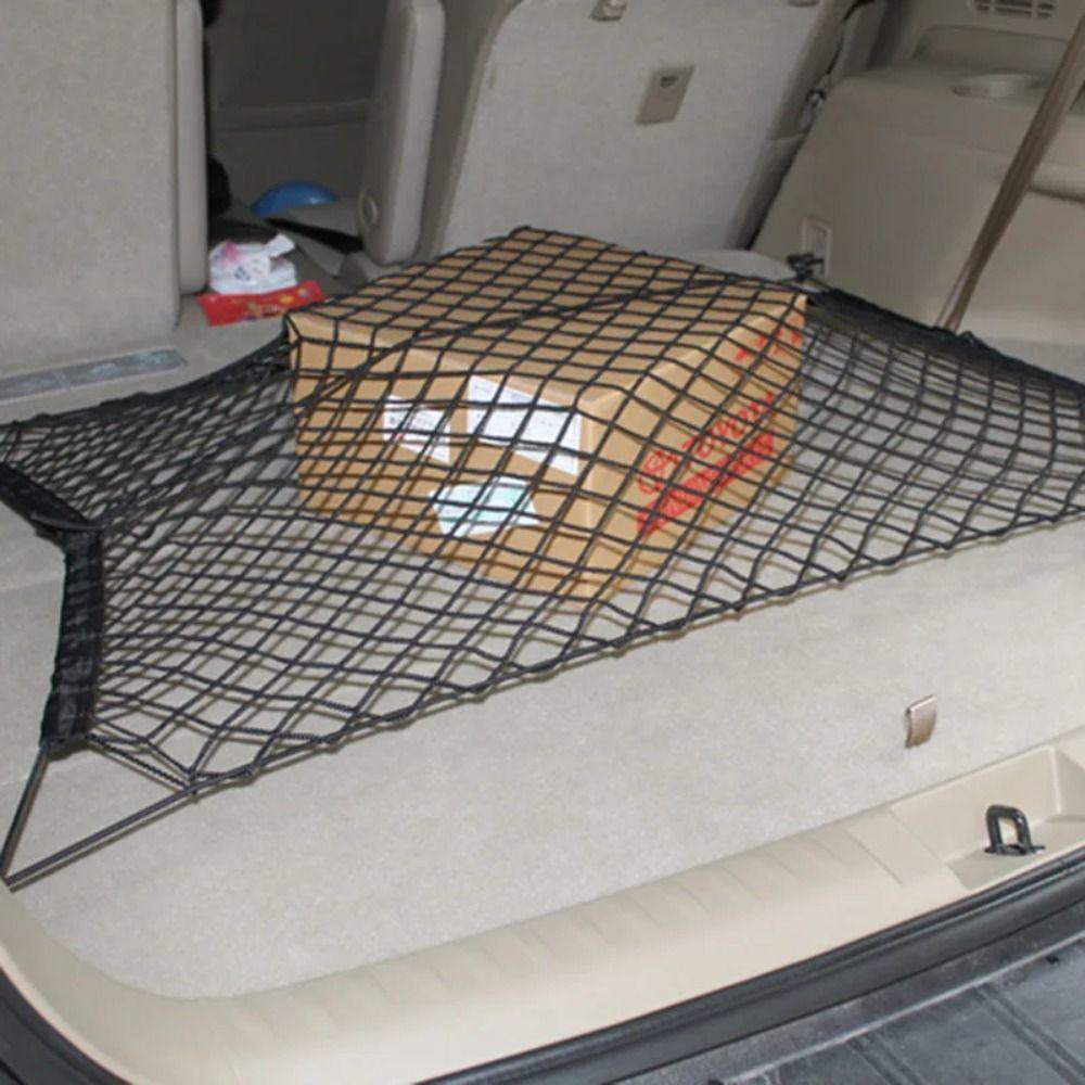 Double Layer Cargo Net Adjustable Car Mesh Storage Bag Luggage Mesh Net  Back Rear Seat