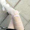 Butterfly Knot Stockings Japanese Sweet Cross Strap Fake High Tube Spliced Pantyhose Women Fake Thigh Over-the-Knee Long Stockin