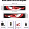 Devil Eyes Light For Cars (2-Pack) – 15''X4'' Dual LED Eyes For Car Windshield | Perfect Sync, Programmable Patterns, App/Remote Control | For