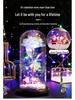 LED Rosegold Folie Konservierte Blume Glaskuppel - Kreatives Geschenk für Valentinstag & Frauentag