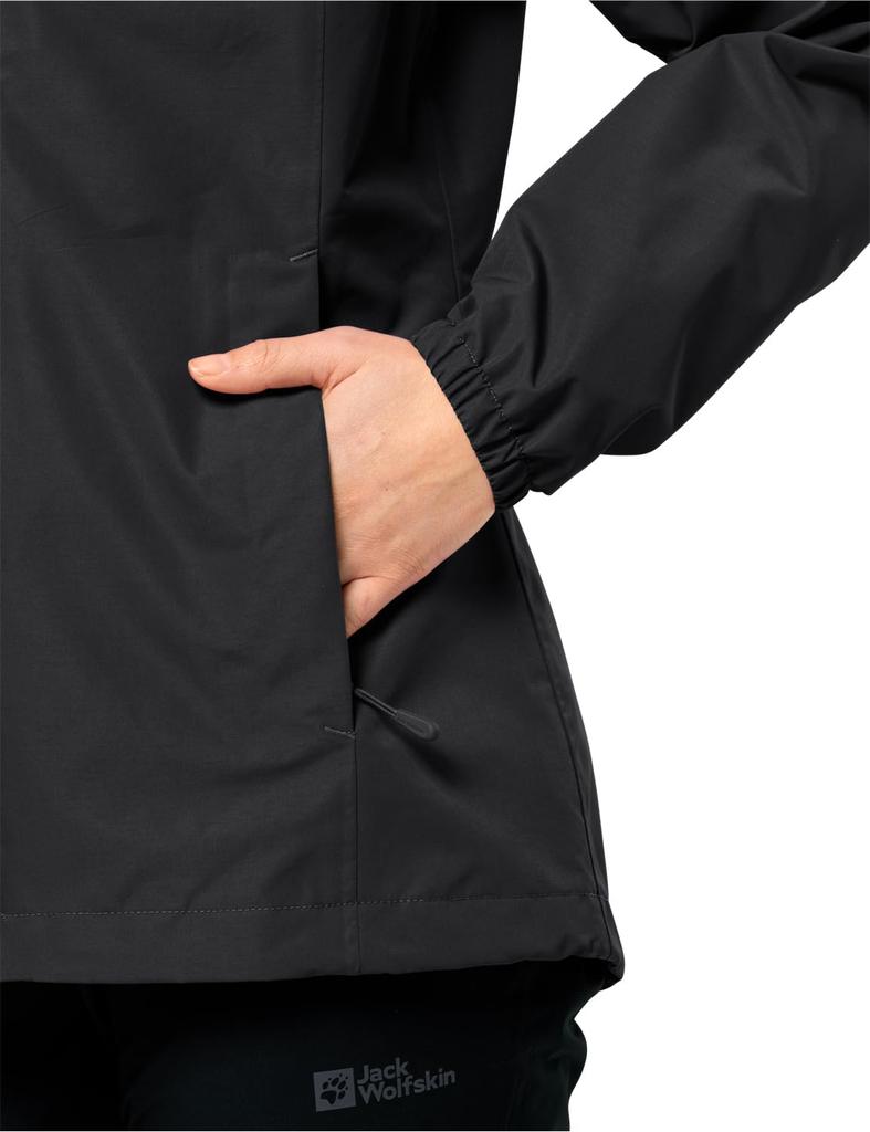 Mountain Parka 1111202 STORMY POINT 2L JKT W Black [Jack Wolfskin] Women's Water-Repellent (TEXASHIELD CORE Windproof) [ / ] High-performance