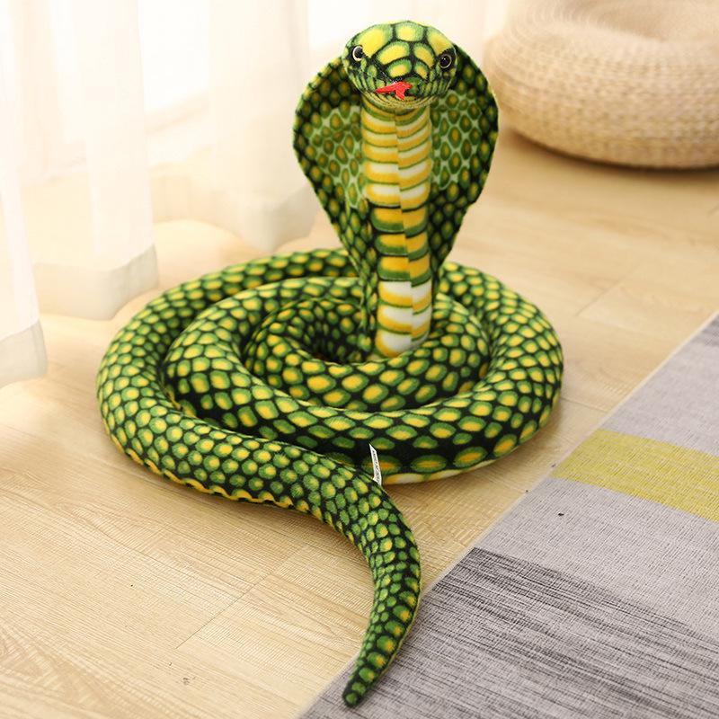 Cobra Plush Snake Simulation Doll - Large Zodiac Python Prop