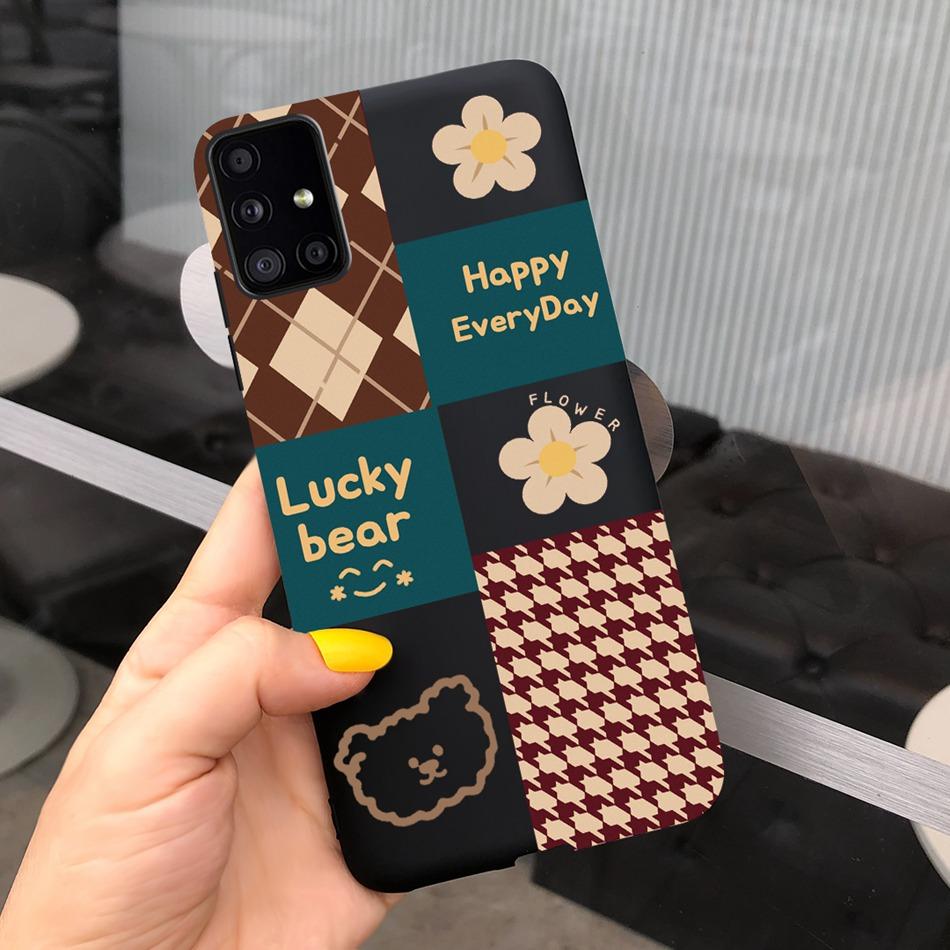 Cute Cartoon Phone Case For Samsung Galaxy M51 M31 Candy Color Soft Silicone Back Cover For Samsung M51 SM-M515F M31 Prime M315F