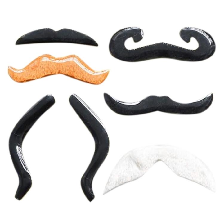 1-48Pcs Novelty Mustaches Beards Cosplay Costume Accessories for Men Women Halloween, Self Adhesive Mustaches