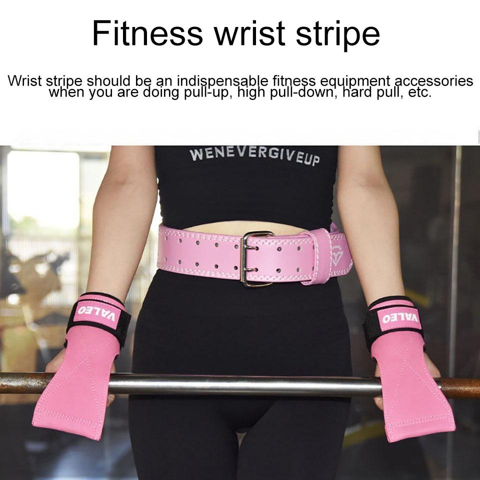 Gobygo 1Pair Gym Palm Gloves Solid Adjustable Strength Training Grip Support Wrist Bands Pull-Ups Bench Press Hard Pull-Up Bands