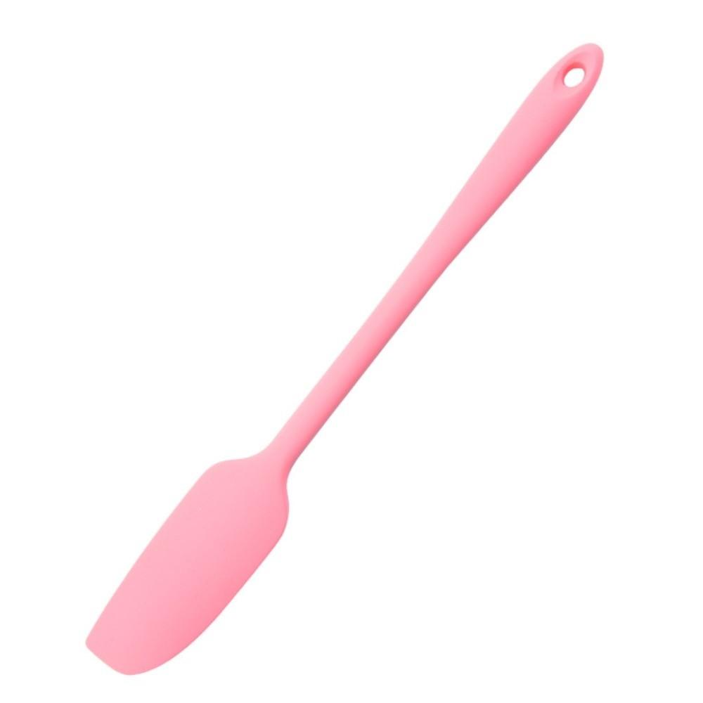 

Silicone Baking Scraper Extended Mixing Spoon New Jam Spatula Kitchen Baking Tool рожевий