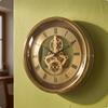 Roman Numeral Wall Clock Layered Design Transparent Gear Moving Gears Home Decor for Living