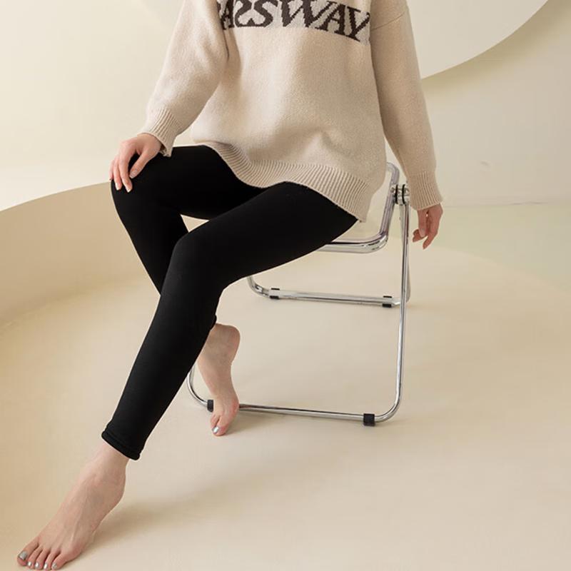 Langsha Women's High-Waist Thermal Lamb Fleece Leggings