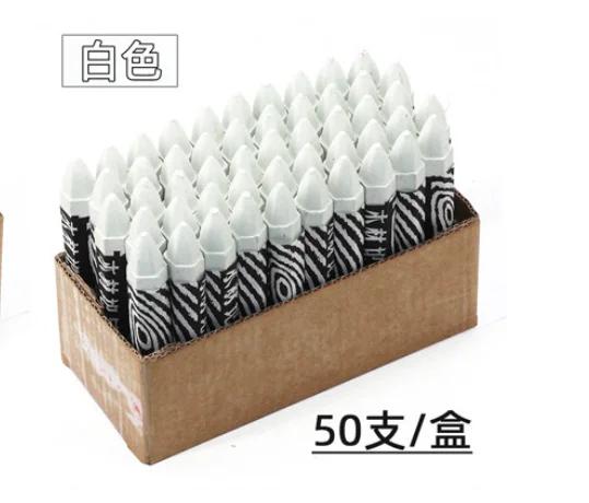 50 stuks Houtbewerking Grote Kop Kleurpotlood Multifunctioneel Niet-vlekkerig Hand Multi- Schrijfteken Steen Muur Pen Kunst Kantoorbenodigdheden