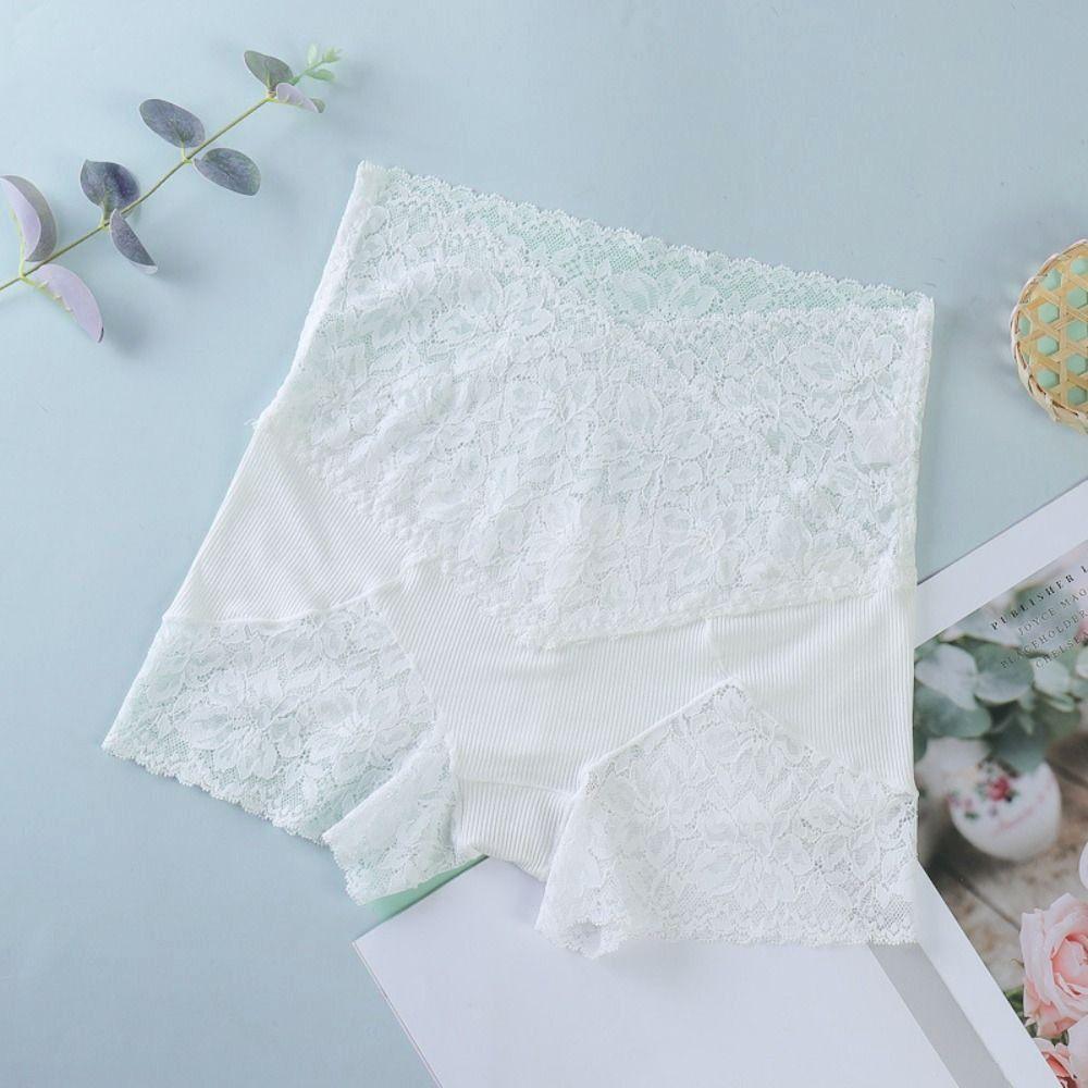 Tummy Control Seamless Shorts Transparent Ladies Leggings Shorts Sweet Lace Safety Pants  Ladies