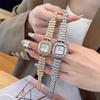 Fashion Square Women'S Watch Steel Belt Temperament Diamond Inlaid Personality Trend Casual Women'S Watch Simple Style