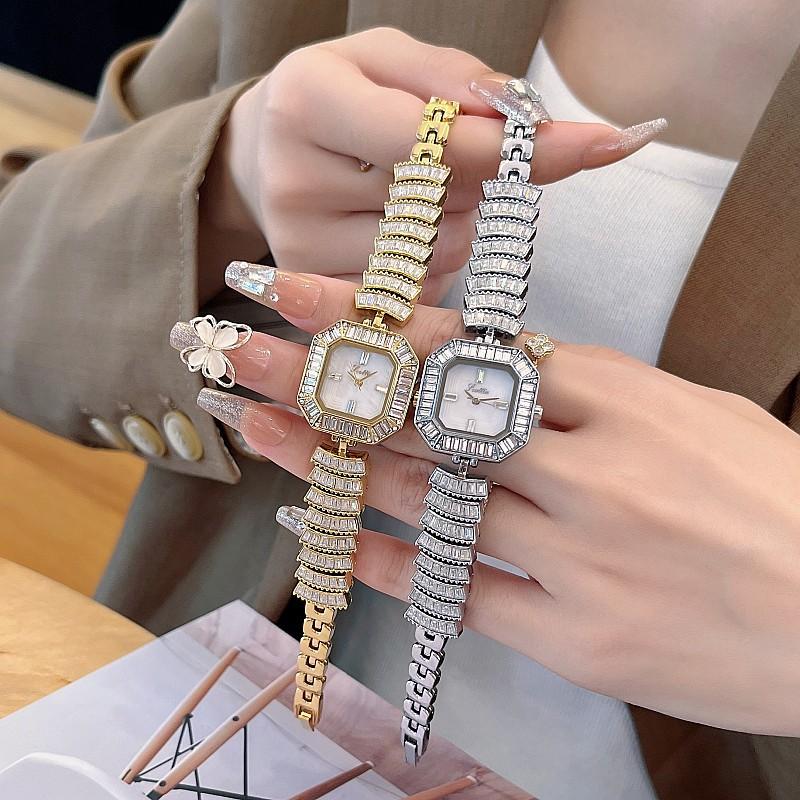 Fashion Square Women'S Watch Steel Belt Temperament Diamond Inlaid Personality Trend Casual Women'S Watch Simple Style