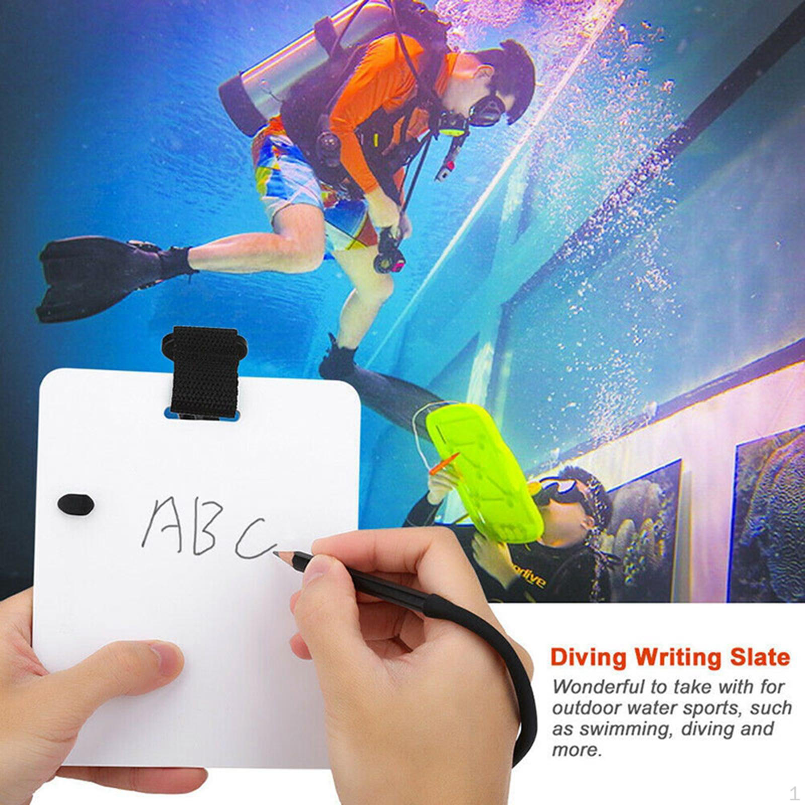 Underwater Dive Writing Slates Board Wordpad Swivel Clip Diving Swimming