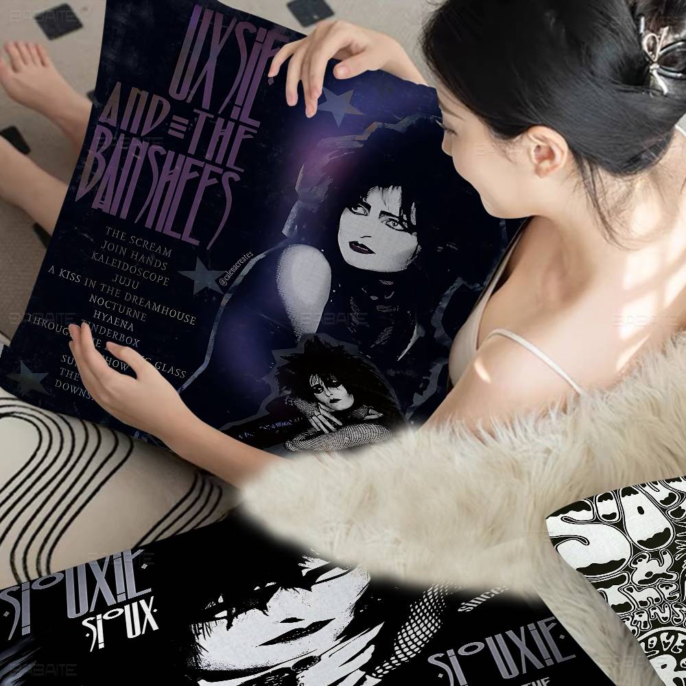 S-Siouxsie And The B-Banshees Cushion Cover Pillowcase Upholstery Sofa Throw Pillow Home Decor Pillowcas