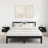 Floating Nightstand 2 pcs Black Oak Effect Engineered Wood
