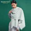 Shanghai Story Women's 100% Wool Solid Shawl Scarf