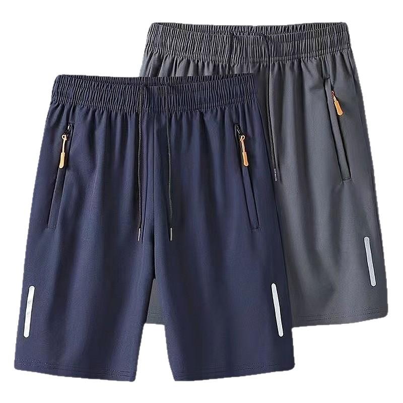 Sports Shorts Man  Ice Silk Beach Pants Casual Loose Thin Basketball Running Gym Clothing Shorts Sweat Wicking Hygroscopic