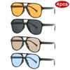 Protective Glasses 4pcs Trend Oversized Square Frame Women Sunglasses Colorful Lens Sun Glasses Outdoor Casual Eyewear UV400