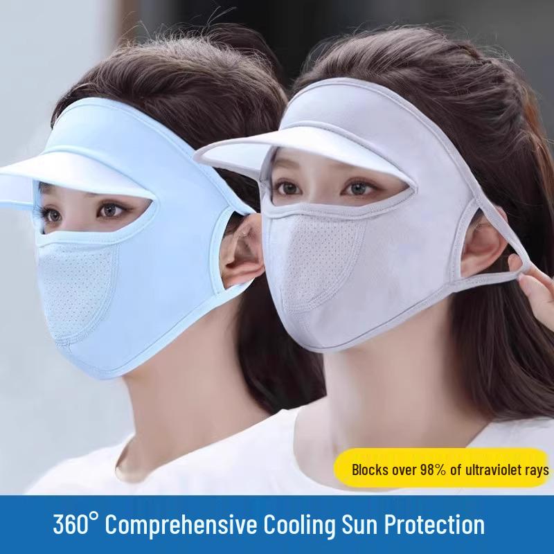 Women's Anti-UV Ice Silk Breathable Sunscreen Mask for Summer Cycling and Driving