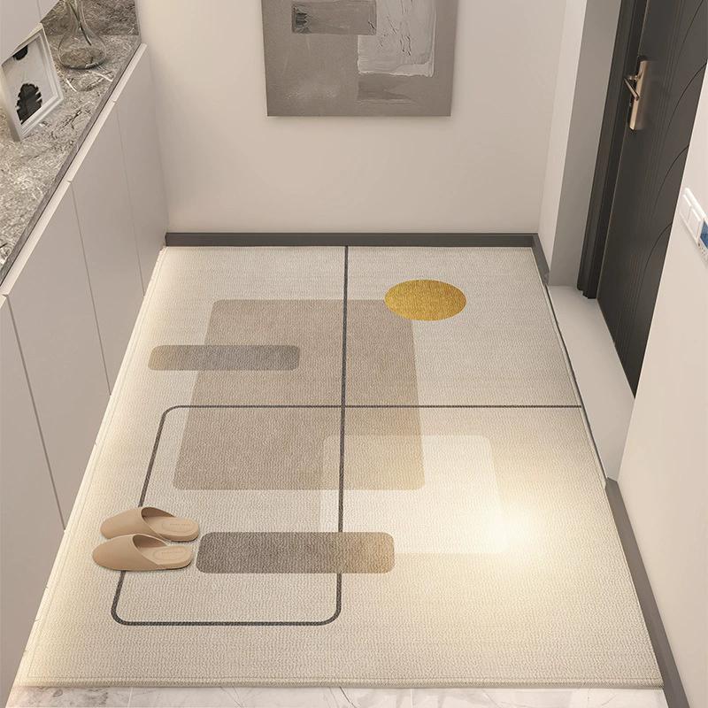 Home Doorway Rug Mat with Trim-to-Fit Design, Stain-Resistant & Anti-Slip - Practical Entryway Floor Carpet for Family Use