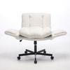 Moderner Chenille Drehstuhl für das Büro, Höhenverstellbare umwandelbare Armlehnen, Schreibtischstuhl für Zuhause, Arbeitszimmer, Schminktisch & Wohnzimmer, Creme / Beige, DE5028BG
