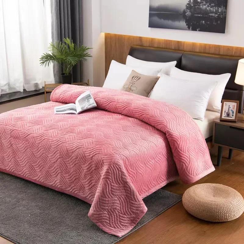Couette ultra douce de qualité supérieure pour toutes les saisons, couvre-lit matelassé en velours doux, drap de lit léger et respirant