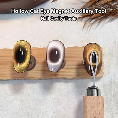 Hollow Shaped Cat Eye Magnet Multi-Function Nail Art Tool Use With Magnet And Cat Eye Gel Polish Hollow Design Nail Accessories