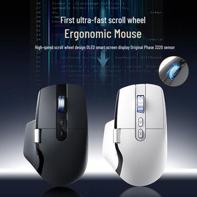 OLED Screen Three-Mode Gaming Mouse with 8000DPI and Hall Magnetic High-Speed Scroll Wheel