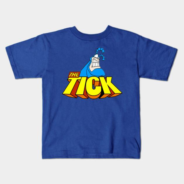 Boys Girls Soft Cotton Graphic Tees The Tick Title T-shirt Breathable Daily School Wear Kids T-Shirts