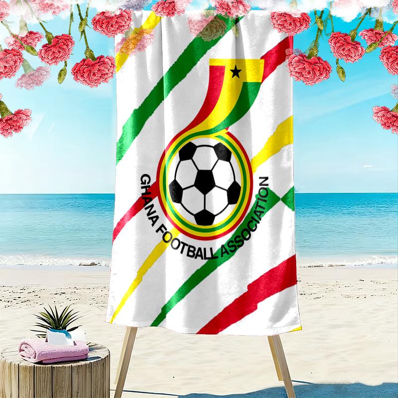 Ghana football Print Beach Towel, Large Soft Quick Dry Towel for Beach Camping Swimming