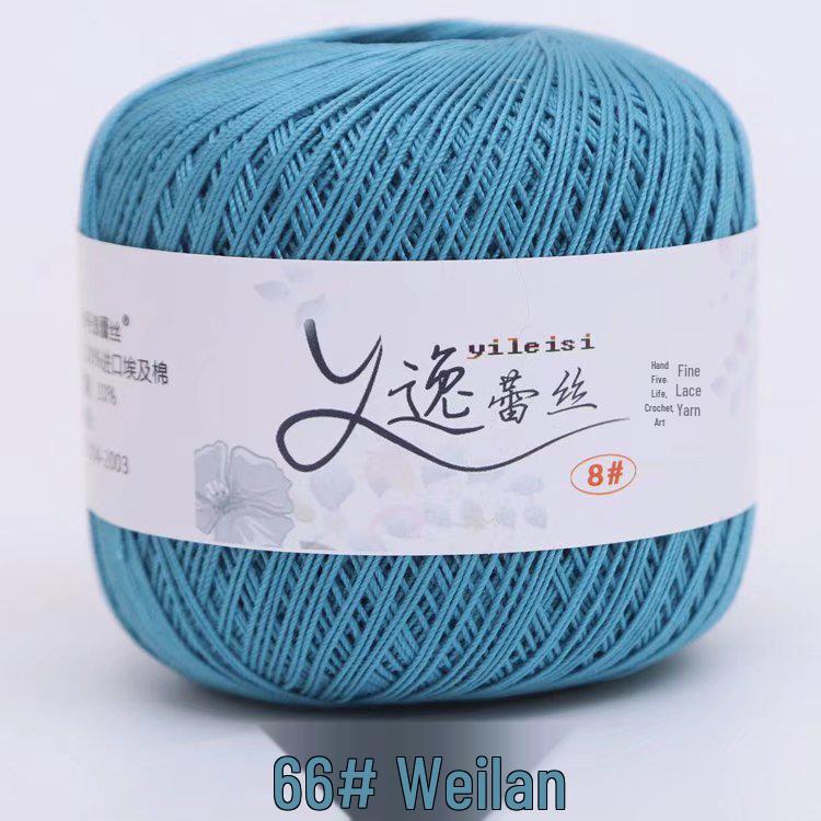 8# 100% Cotton Lace Yarn - 50g Ball, 400m, Strong Twist Crochet Thread for Hand-knitting, Flowers, Hats, and Cardigans - Free Shipping.