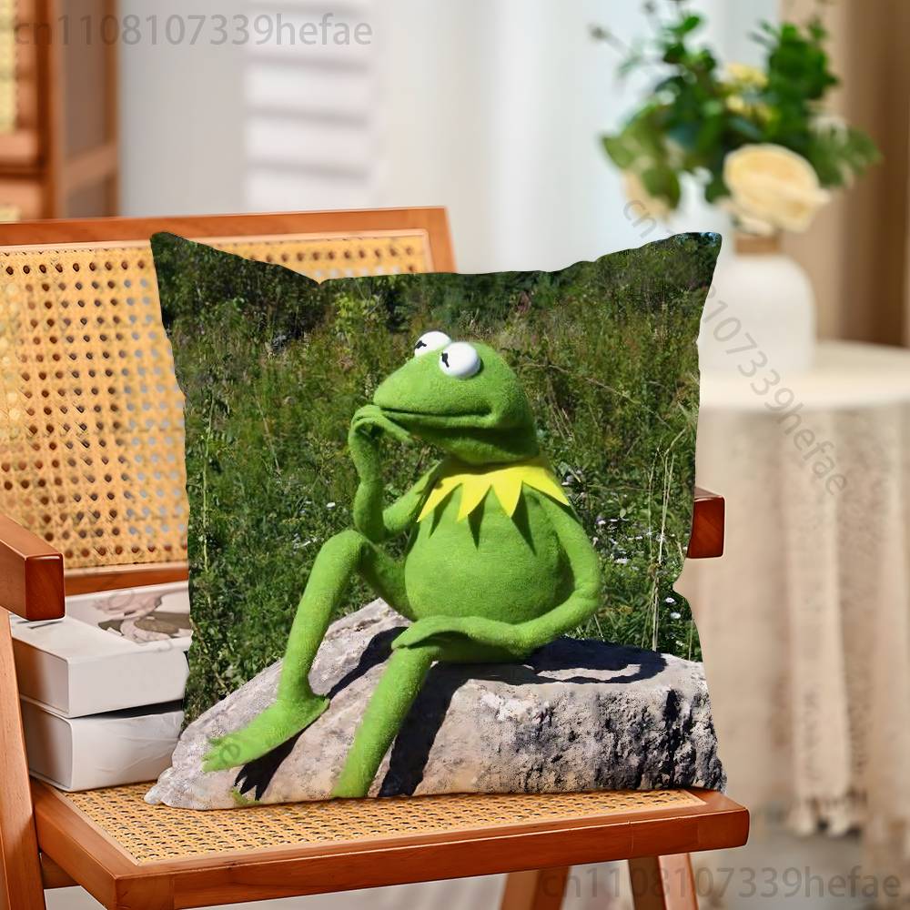 KKermit The Frog Print Polyester Pillow Case for Valentine gift Home Sofa Cushion Cover Decoration Custom
