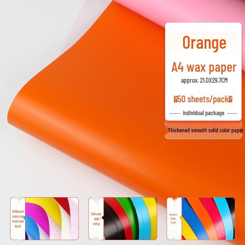 Red Wax Paper for Crafts: A4/A3 Red Sheets, Single/Double-Sided, Perfect for Origami, Window Decorations, and Kids' Projects.